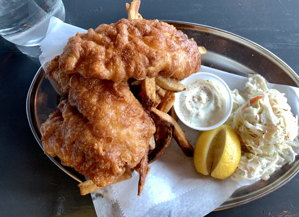 Fish & Chips at Idletyme Brewery in Stowe VT