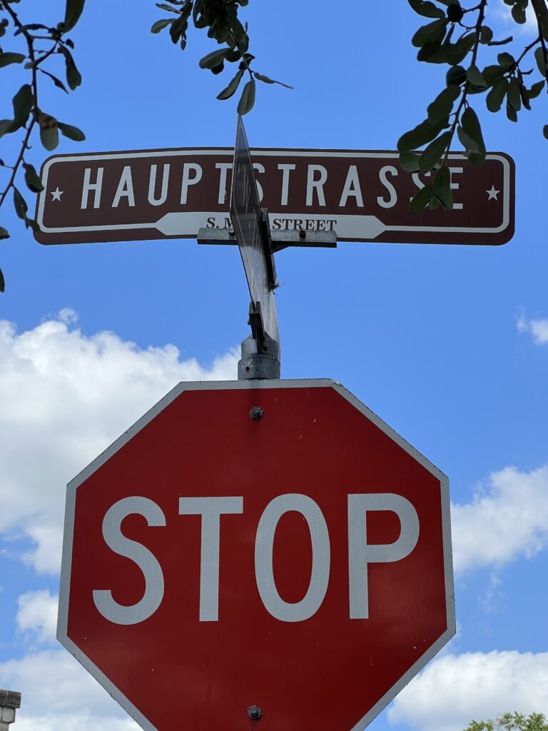 Hauptstrasse translates to 'main road' from German