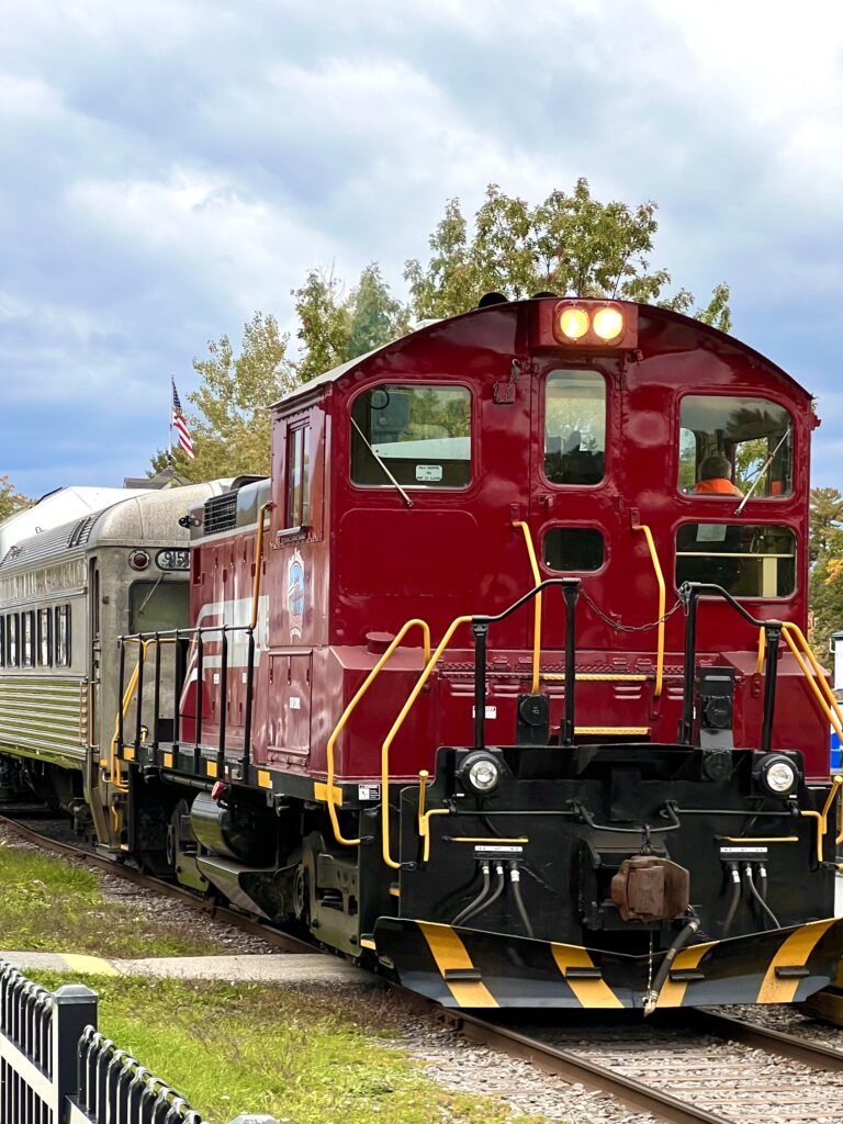 Boarding our train for Lake Winnipesaukee tour